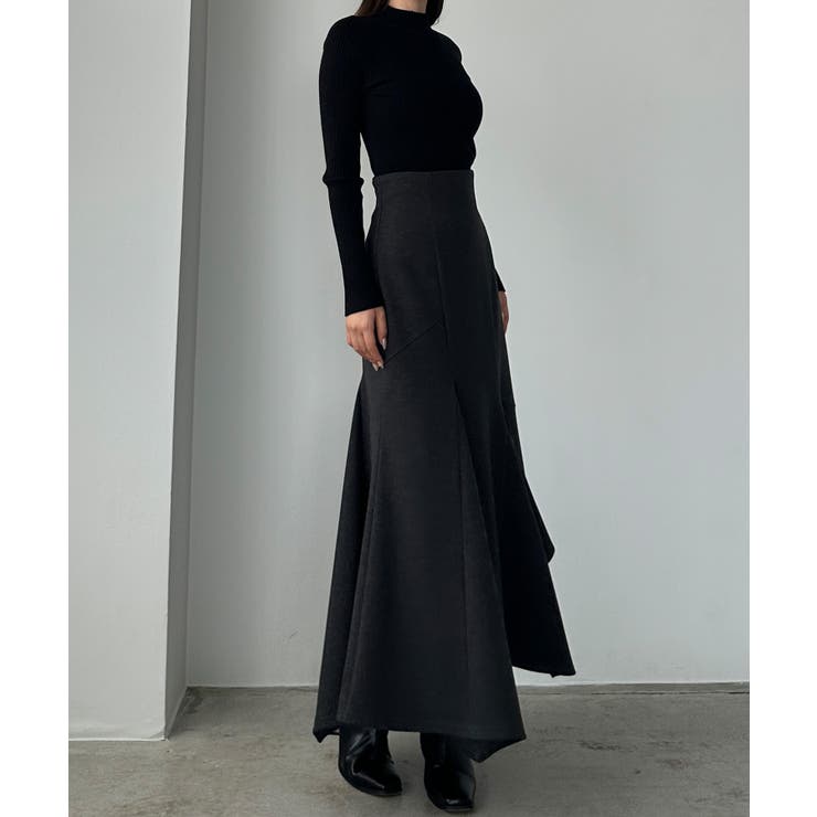 Louere ウォームイレヘム深スリットハイウエストマーメイドスカート | Louere | 詳細画像6