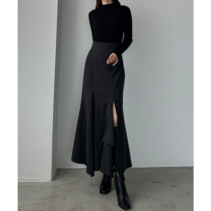 Louere ウォームイレヘム深スリットハイウエストマーメイドスカート | Louere | 詳細画像7