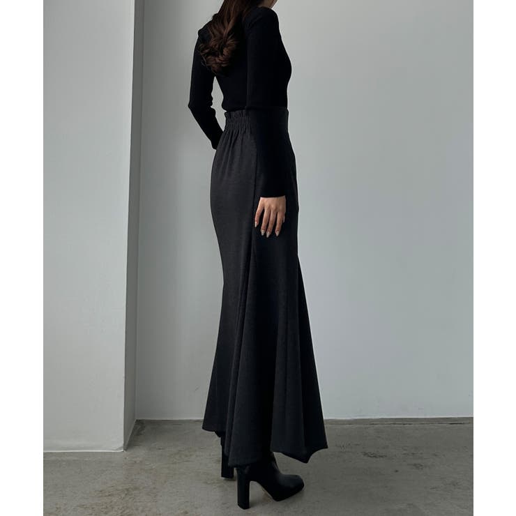 Louere ウォームイレヘム深スリットハイウエストマーメイドスカート | Louere | 詳細画像8