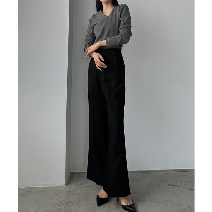 Louere バックスリットフレアパンツ（薄手） | Louere | 詳細画像12 