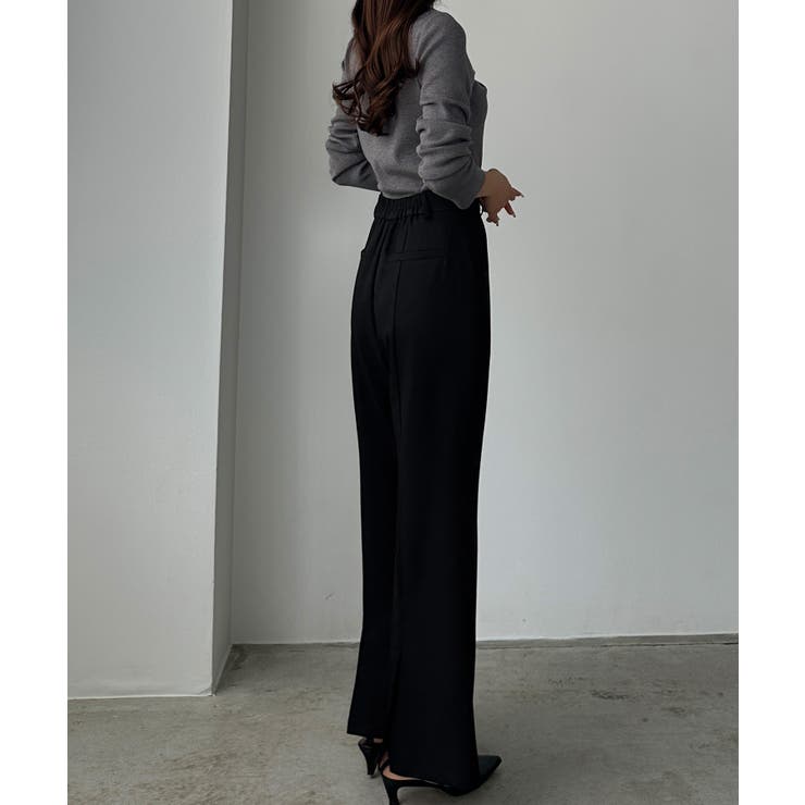 Louere バックスリットフレアパンツ（薄手） | Louere | 詳細画像15 