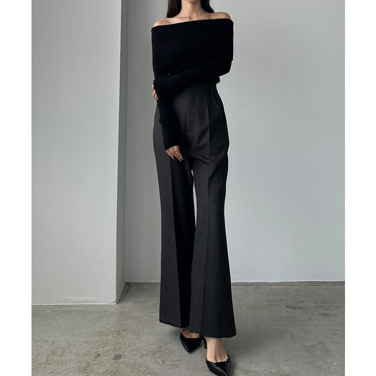 Louere バックスリットフレアパンツ（薄手） | Louere | 詳細画像5 