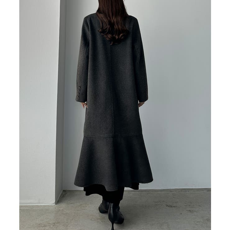 ダークグレー | Louere シャギーバックマーメイドチェスターコート | Louere