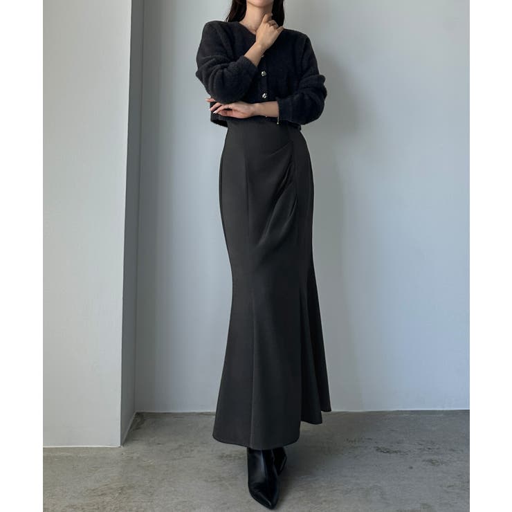 Louere ハイウエストドレープマーメイドスカート(通年素材) | Louere | 詳細画像11