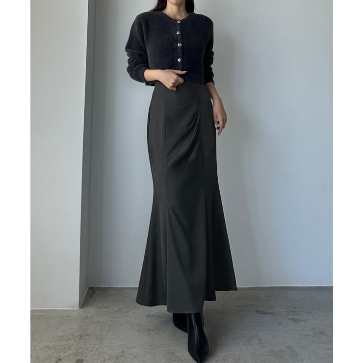 Louere ハイウエストドレープマーメイドスカート(通年素材) | Louere | 詳細画像12