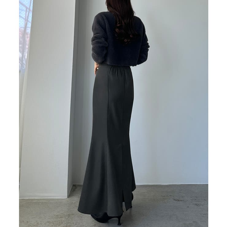 Louere ハイウエストドレープマーメイドスカート(通年素材) | Louere | 詳細画像13