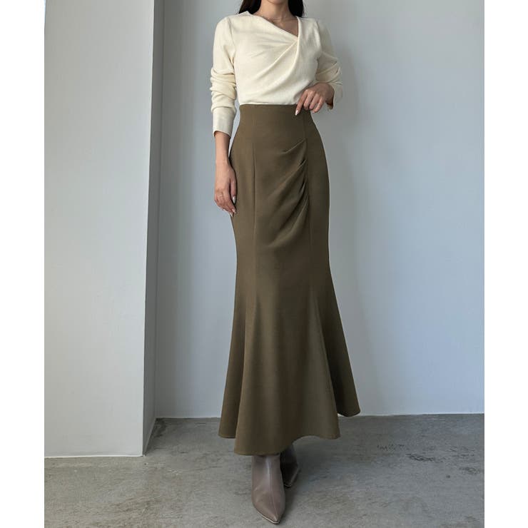 Louere ハイウエストドレープマーメイドスカート(通年素材) | Louere | 詳細画像6