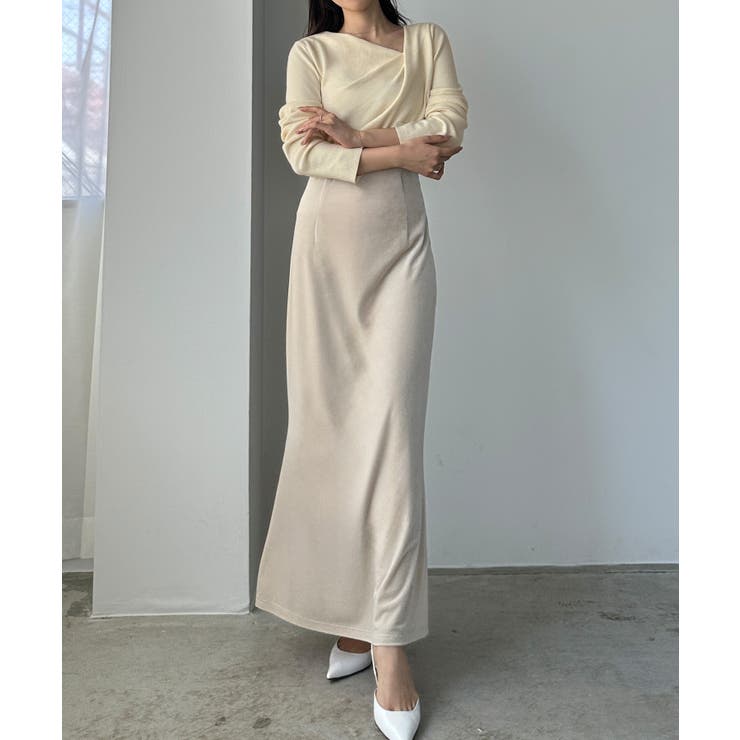 Louere ドレープアシメネックニットトップス | Louere | 詳細画像10 