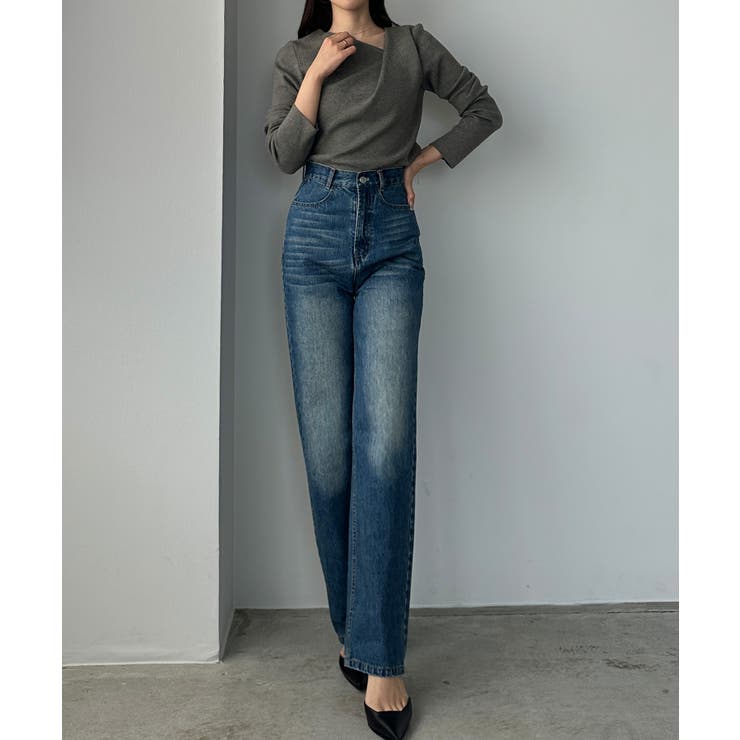 Louere ドレープアシメネックニットトップス | Louere | 詳細画像15 