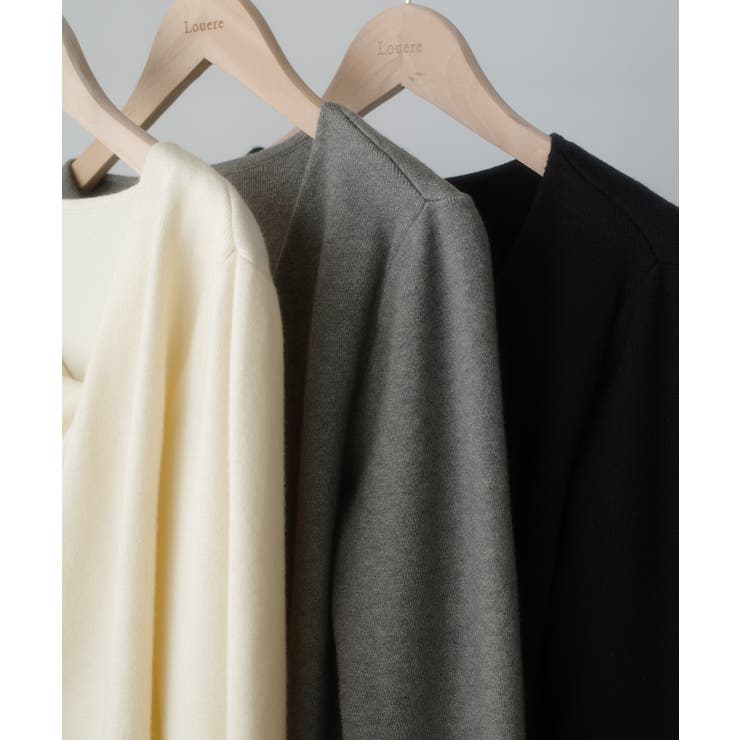 Louere ドレープアシメネックニットトップス | Louere | 詳細画像18 