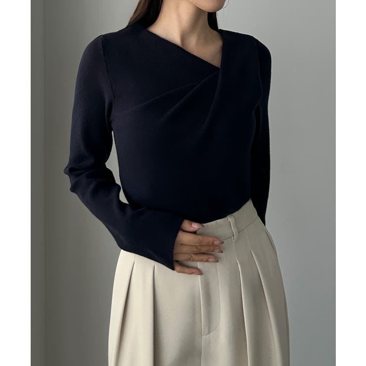 Louere ドレープアシメネックニットトップス | Louere | 詳細画像22 