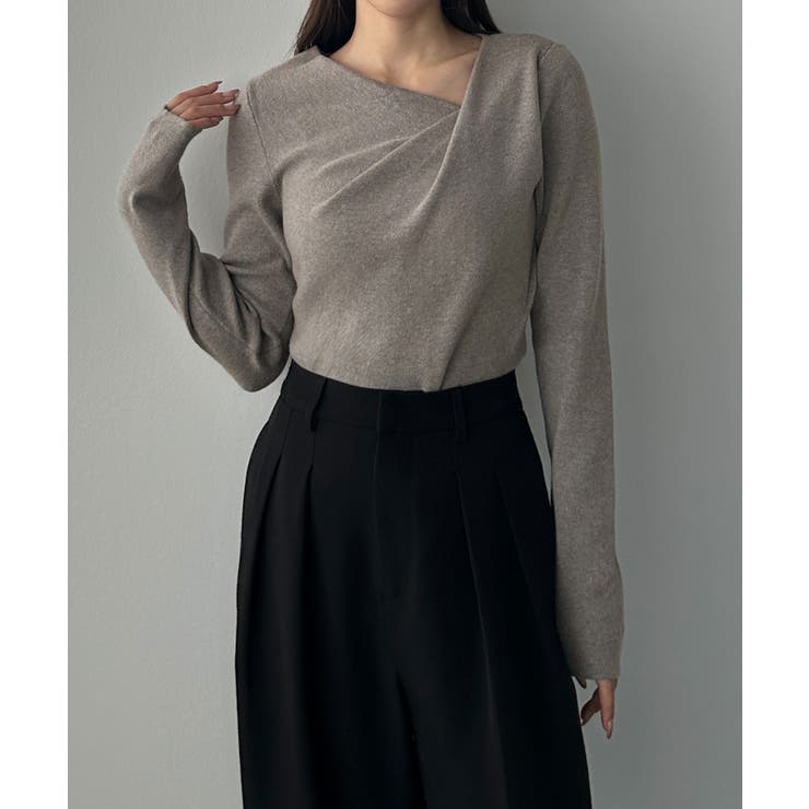 Louere ドレープアシメネックニットトップス | Louere | 詳細画像26 