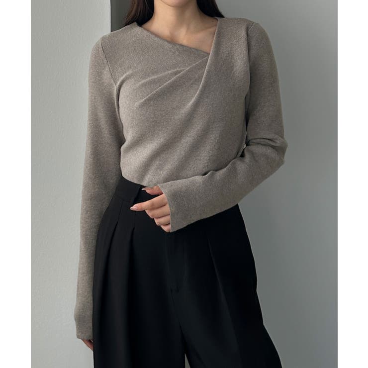 Louere ドレープアシメネックニットトップス | Louere | 詳細画像27 