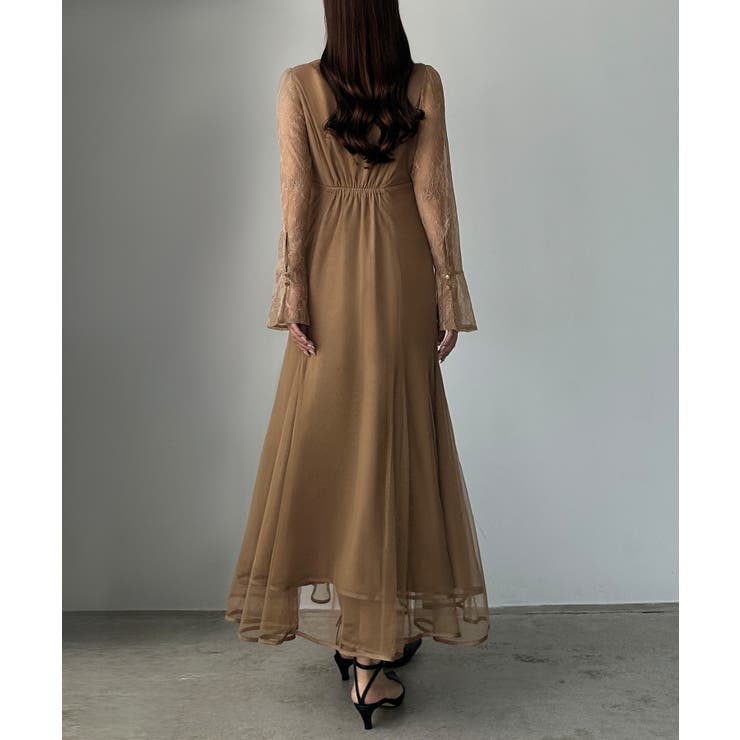 Louere チョーカーデザインチュールマーメイドワンピース | Louere | 詳細画像11 