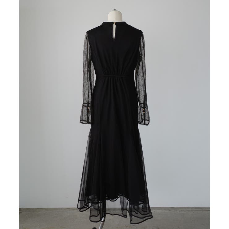 Louere チョーカーデザインチュールマーメイドワンピース | Louere | 詳細画像17 