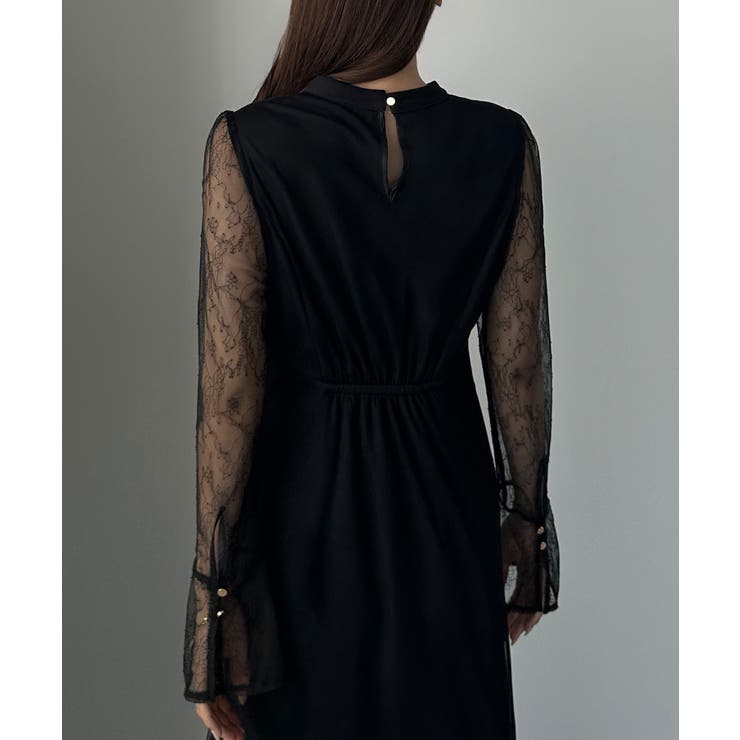 Louere チョーカーデザインチュールマーメイドワンピース | Louere | 詳細画像7 