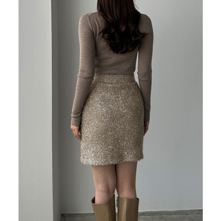 Louere キラキラシャギーニットミニスカート | Louere | 詳細画像5 