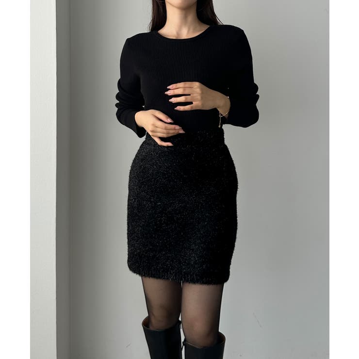 Louere キラキラシャギーニットミニスカート | Louere | 詳細画像8 