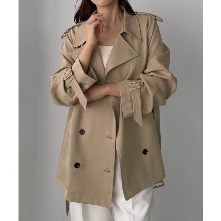 Louere ミドル丈トレンチコート | Louere | 詳細画像9 