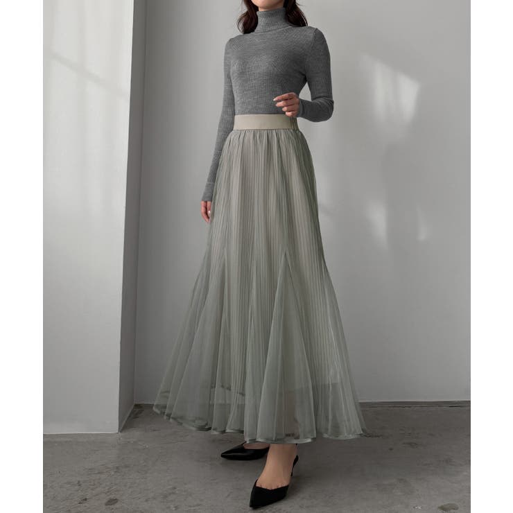 Louere チュールプリーツマーメイドスカート | Louere | 詳細画像10 