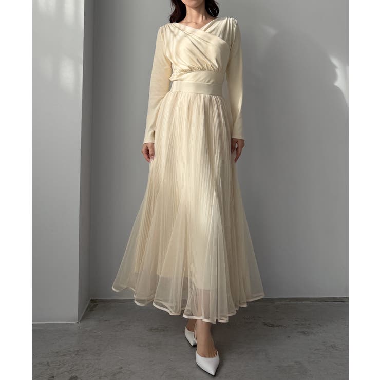 アイボリー | Louere チュールプリーツマーメイドスカート | Louere