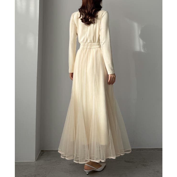 Louere チュールプリーツマーメイドスカート | Louere | 詳細画像7 