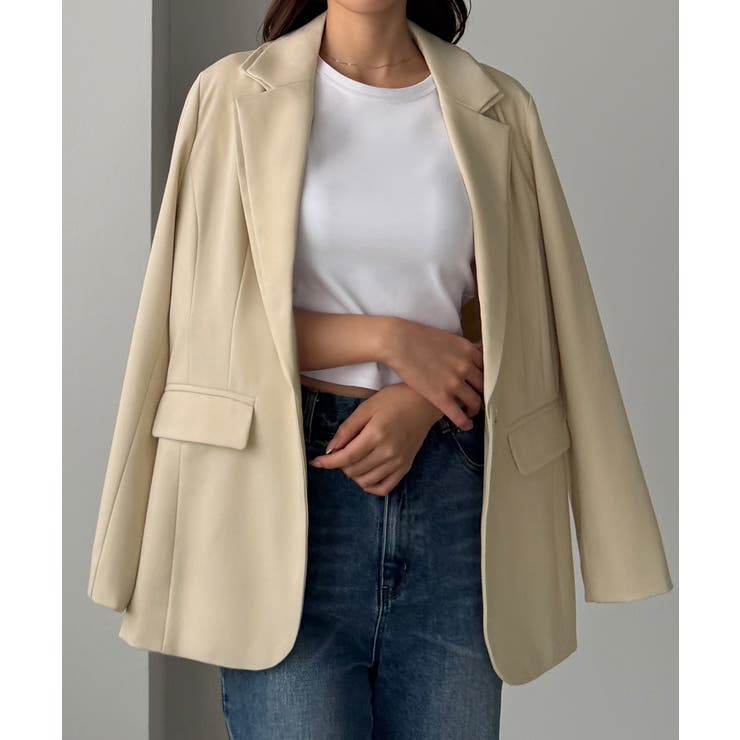 Louere レイヤードテーラードシングルジャケット | Louere | 詳細画像12 