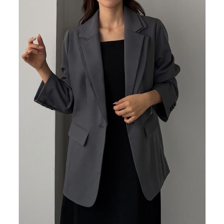 Louere レイヤードテーラードシングルジャケット | Louere | 詳細画像9 