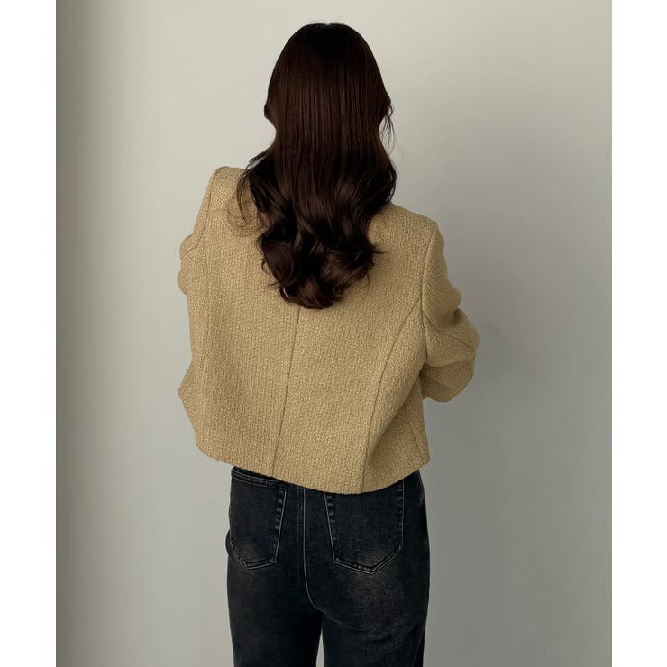 Louere ステンカラーツイードジャケット | Louere | 詳細画像15 