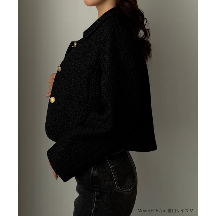 Louere ステンカラーツイードジャケット | Louere | 詳細画像2 