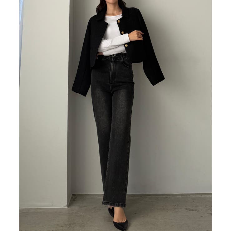 Louere ステンカラーツイードジャケット | Louere | 詳細画像5 