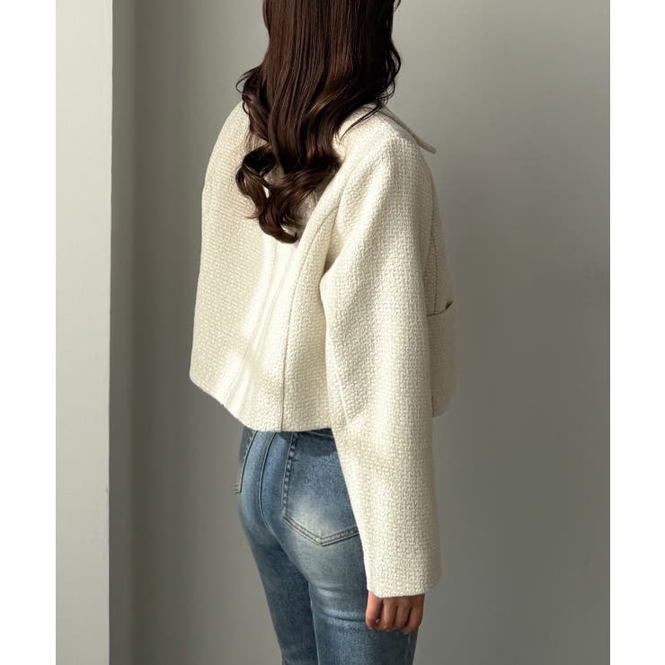 Louere ステンカラーツイードジャケット | Louere | 詳細画像9 