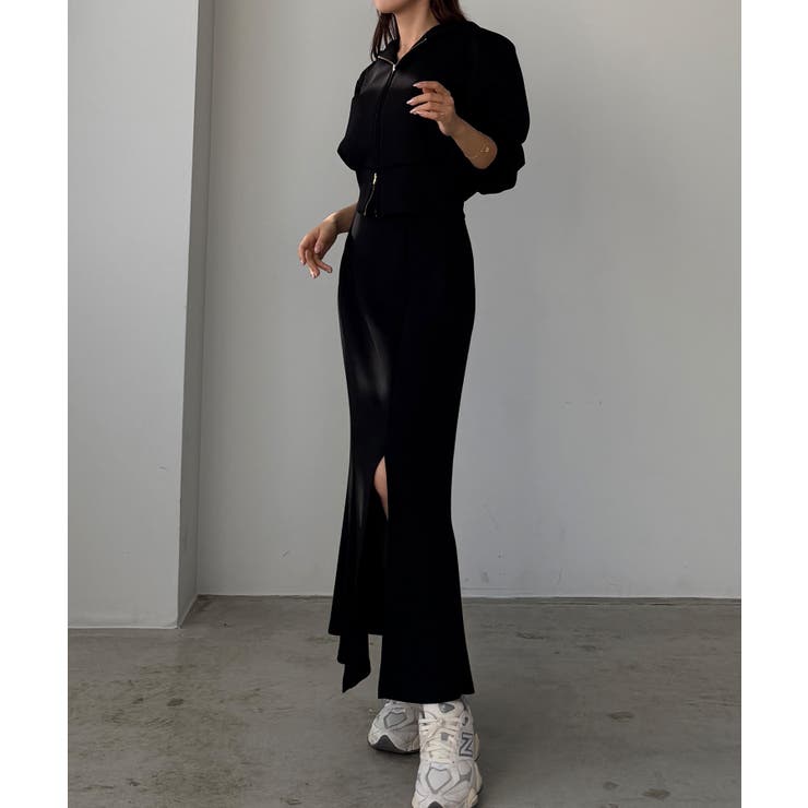 Louere ポンチショートパーカー+スリットマーメイドスカートSET | Louere | 詳細画像7 