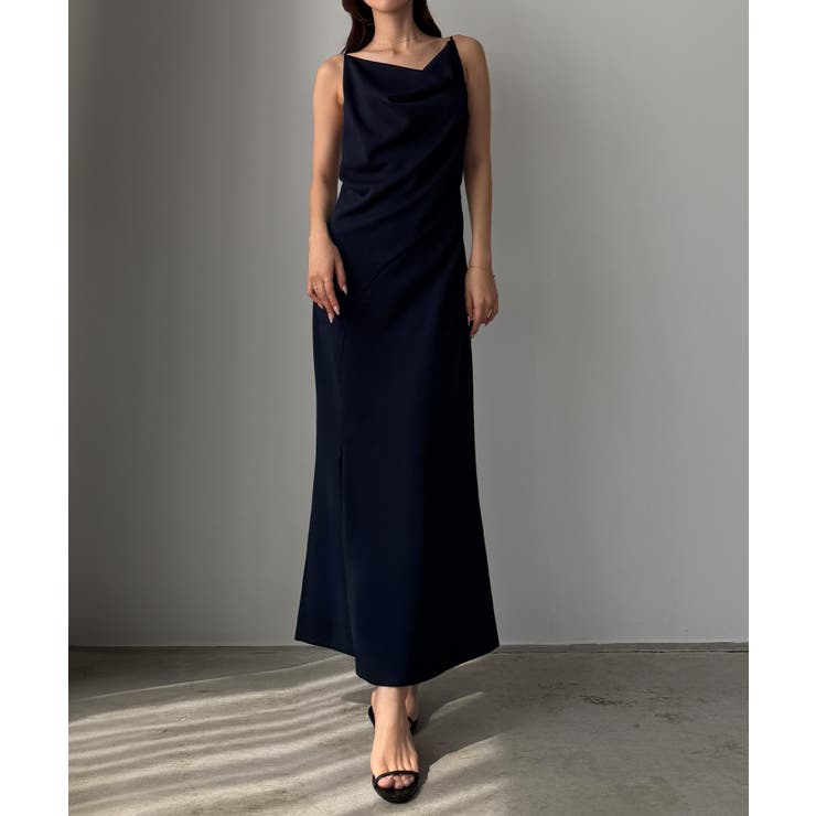 Louere ドレープ前ファスナースリットキャミワンピース【一部ぺチスカートセッ… | Louere | 詳細画像35 