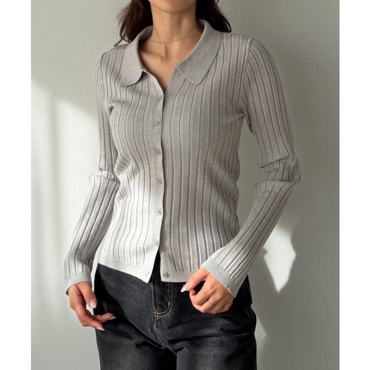 Louere ワイドリブスキッパーポロニット | Louere | 詳細画像16 