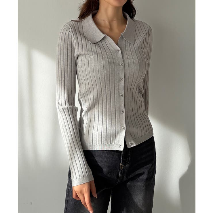 Louere ワイドリブスキッパーポロニット | Louere | 詳細画像18 