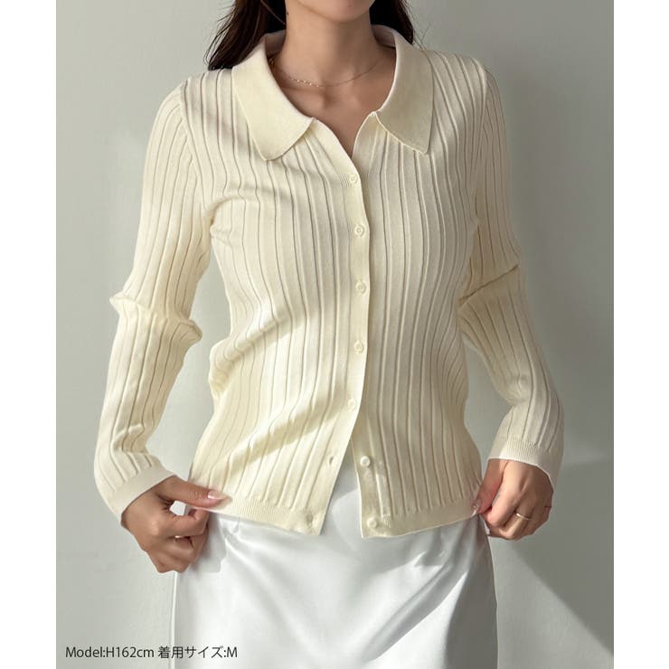 Louere ワイドリブスキッパーポロニット | Louere | 詳細画像2 