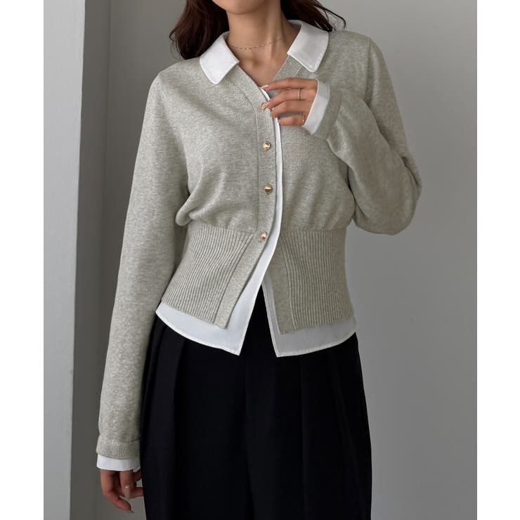 Louere くびれレイヤードカーディガン | Louere | 詳細画像10 