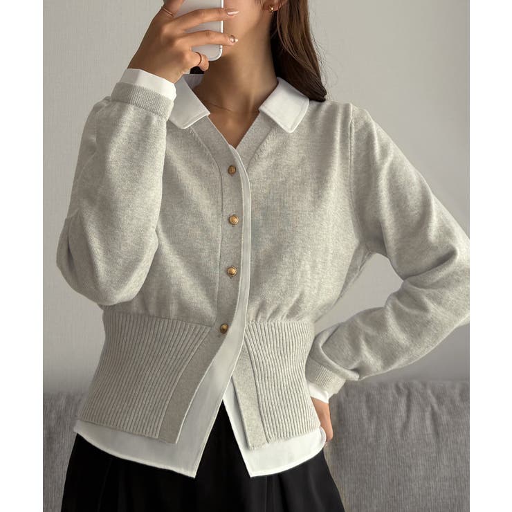 Louere くびれレイヤードカーディガン | Louere | 詳細画像13 