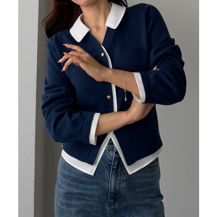 Louere くびれレイヤードカーディガン | Louere | 詳細画像16 