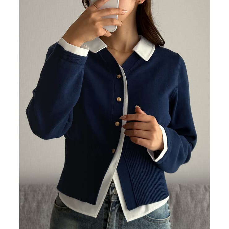 Louere くびれレイヤードカーディガン | Louere | 詳細画像19 