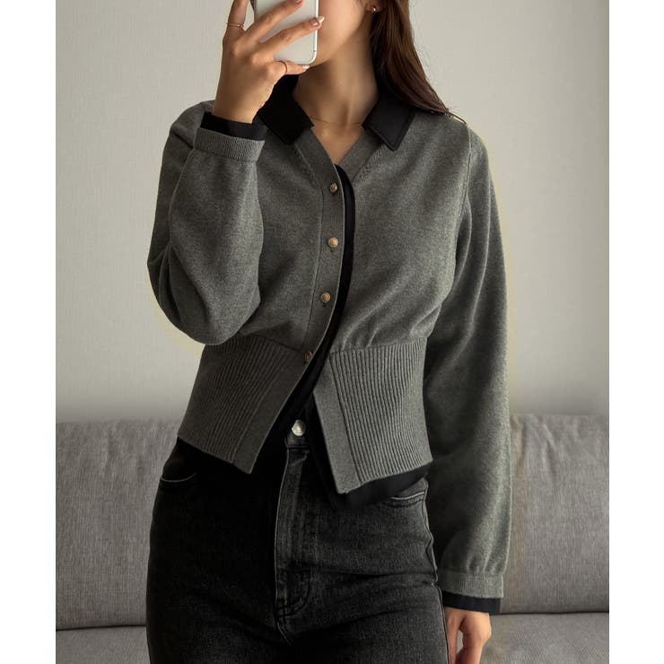 Louere くびれレイヤードカーディガン | Louere | 詳細画像7 