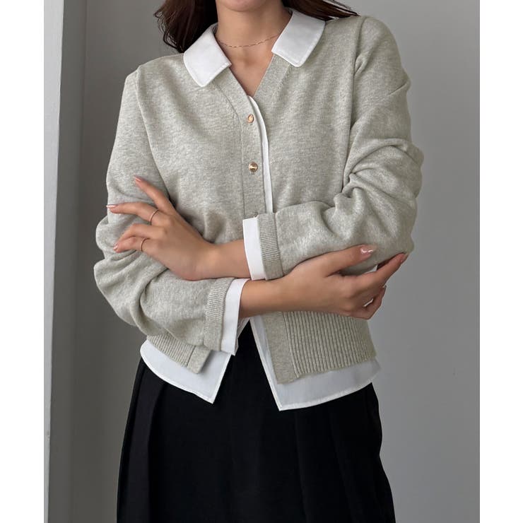 Louere くびれレイヤードカーディガン | Louere | 詳細画像8 