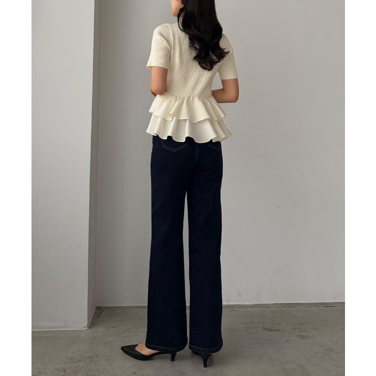 Louere フリルドッキングニットトップス | Louere | 詳細画像10 