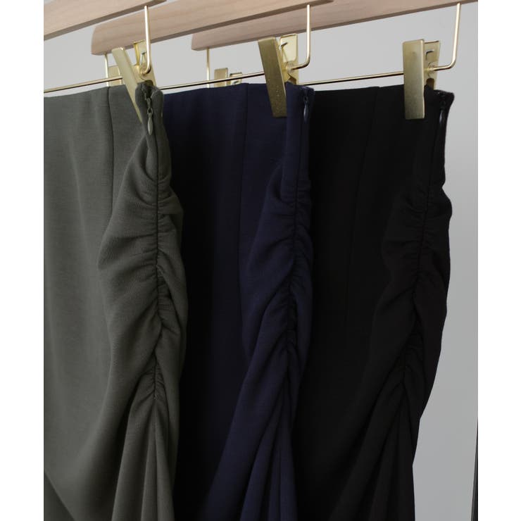 Louere サイドギャザーマーメイドポンチスカート（裏無し） | Louere | 詳細画像20 