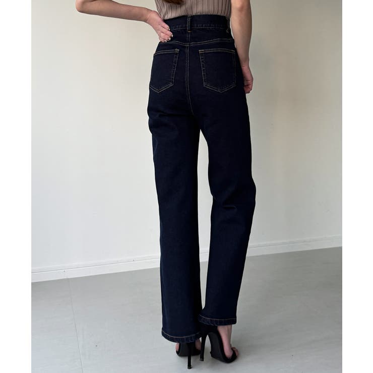 Louere ストレッチハイウエストストレートデニムパンツ | Louere | 詳細画像19 
