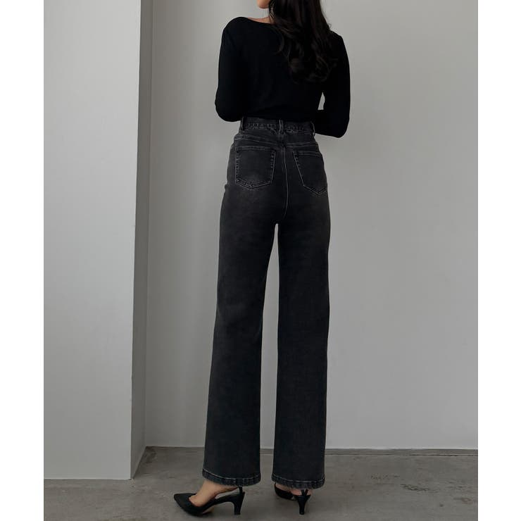 Louere ストレッチハイウエストストレートデニムパンツ | Louere | 詳細画像22 