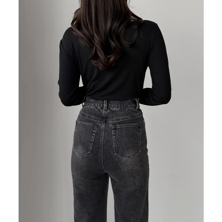 Louere ストレッチハイウエストストレートデニムパンツ | Louere | 詳細画像24 