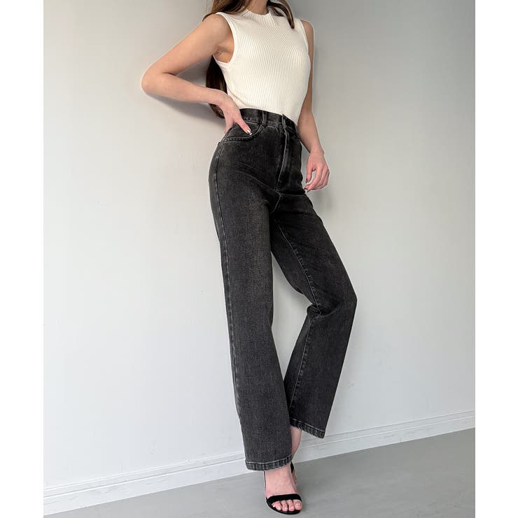 Louere ストレッチハイウエストストレートデニムパンツ | Louere | 詳細画像27 