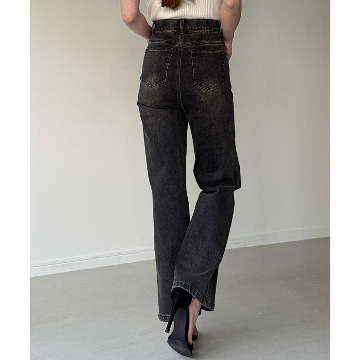 Louere ストレッチハイウエストストレートデニムパンツ | Louere | 詳細画像29 